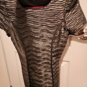Torn by Ronny Kobo Black and Silver Mini Dress